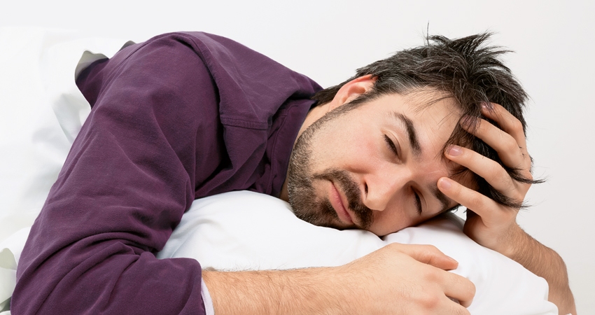 a man having a headache